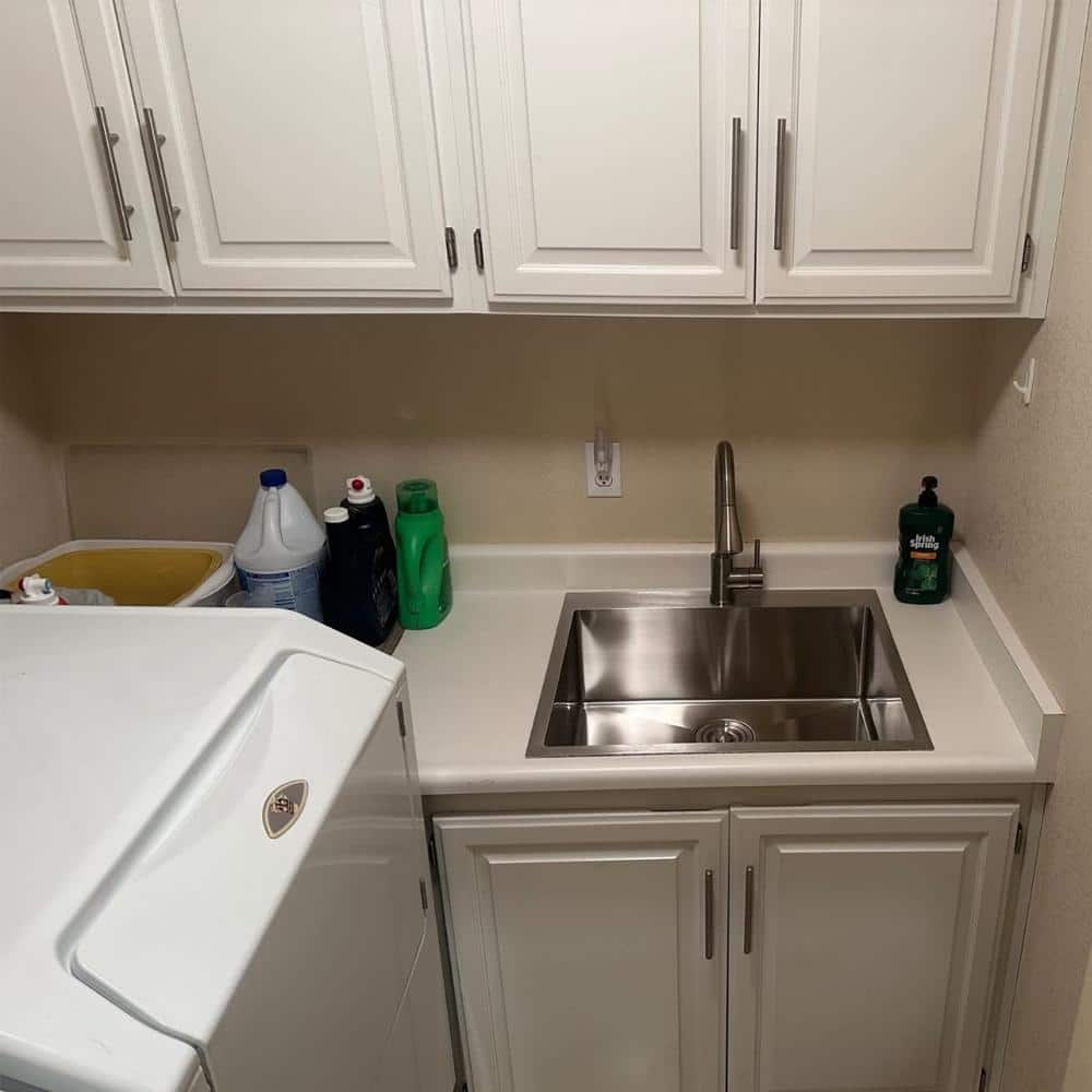 Logmey 22-inch Drop-In Stainless Steel Laundry Utility Sink
