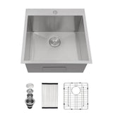 Logmey 22-inch Drop-In Stainless Steel Laundry Utility Sink