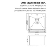 Logmey 22-inch Drop-In Stainless Steel Laundry Utility Sink