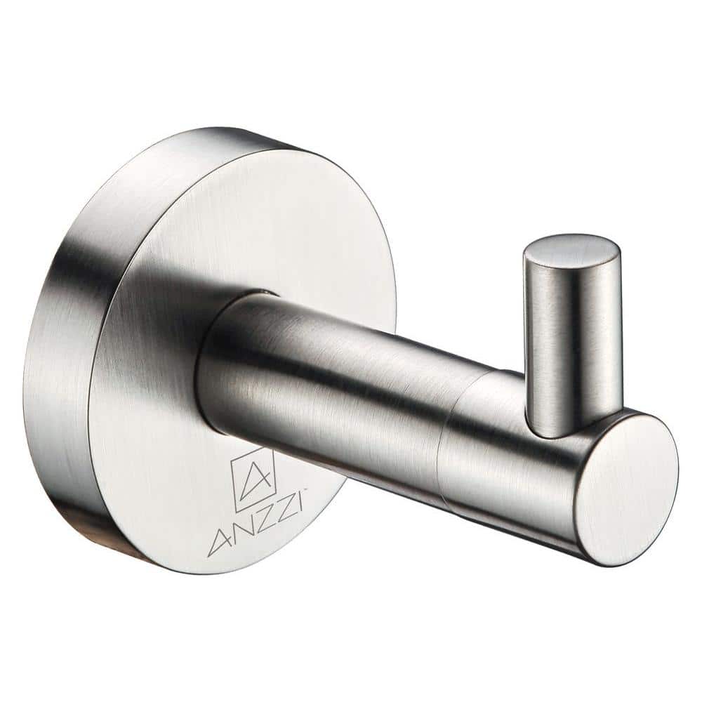 ANZZI Caster Series Single Robe Hook in Brushed Nickel