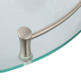 Delta Extensions 8 in. Glass Corner Shelf with Rail in Brushed Nickel