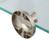 Delta Extensions 8 in. Glass Corner Shelf with Rail in Brushed Nickel
