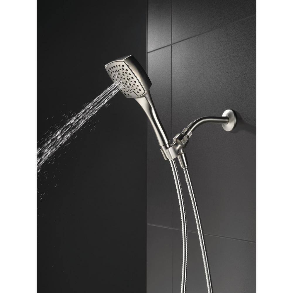 Delta Everly 4-Spray 4.4 in. Single Wall Mount Handheld Shower Head with 72 in. Metal Hose in Brushed Nickel