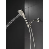 Delta Everly 4-Spray 4.4 in. Single Wall Mount Handheld Shower Head with 72 in. Metal Hose in Brushed Nickel