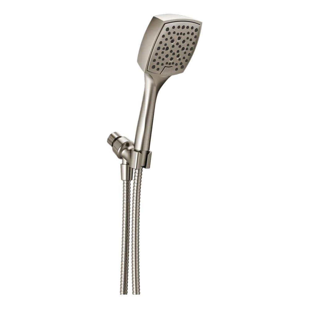 Delta Everly 4-Spray 4.4 in. Single Wall Mount Handheld Shower Head with 72 in. Metal Hose in Brushed Nickel