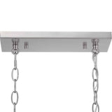 Progress Lighting Abner Mill 6-Light Brushed Nickel Chandelier with Matte Black Accents