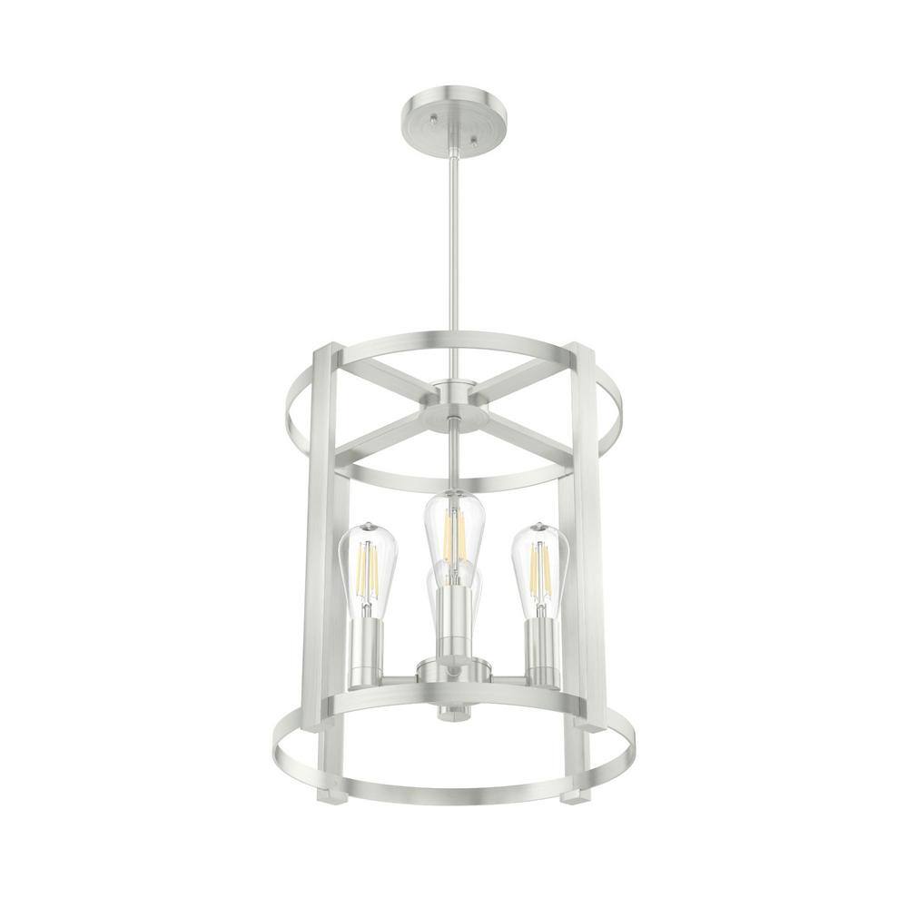 Hunter Astwood 4 Light Brushed Nickel Branch Chandelier Dining Room Light