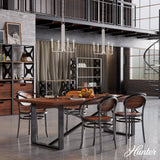 Hunter Bearden 4-Light Brushed Nickel Candle Chandelier for Dining Room with No Bulbs Included