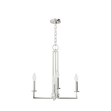 Hunter Bearden 4-Light Brushed Nickel Candle Chandelier for Dining Room with No Bulbs Included