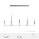 Hunter Bearden 8-Light Brushed Nickel Candlestick Chandelier