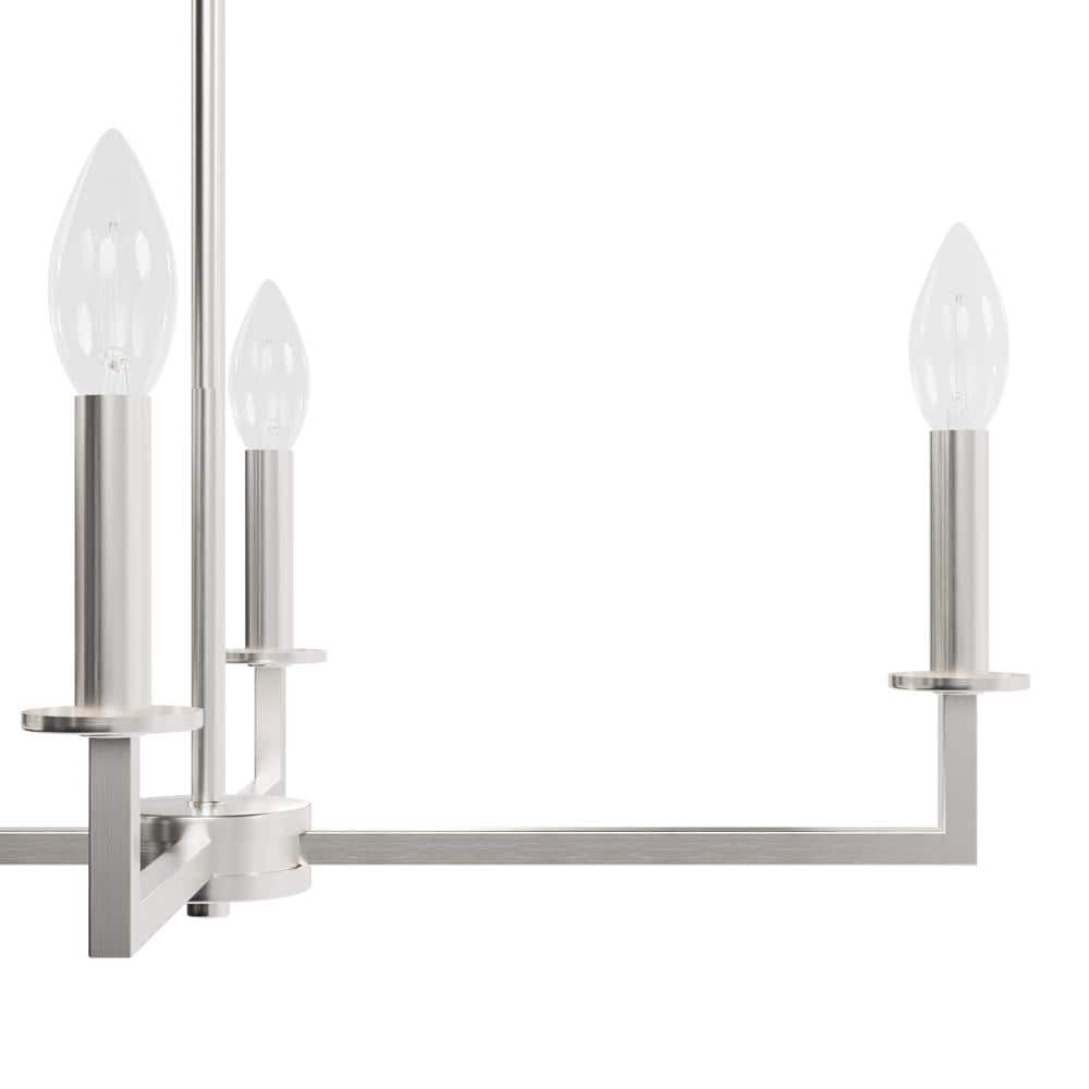 Hunter Bearden 8-Light Brushed Nickel Candlestick Chandelier