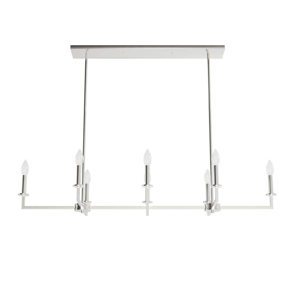 Hunter Bearden 8-Light Brushed Nickel Candlestick Chandelier