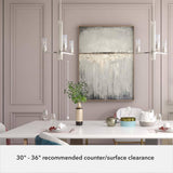 Hunter Gatz 3-Light Brushed Nickel Candlestick Chandelier with Ribbed Glass Shades