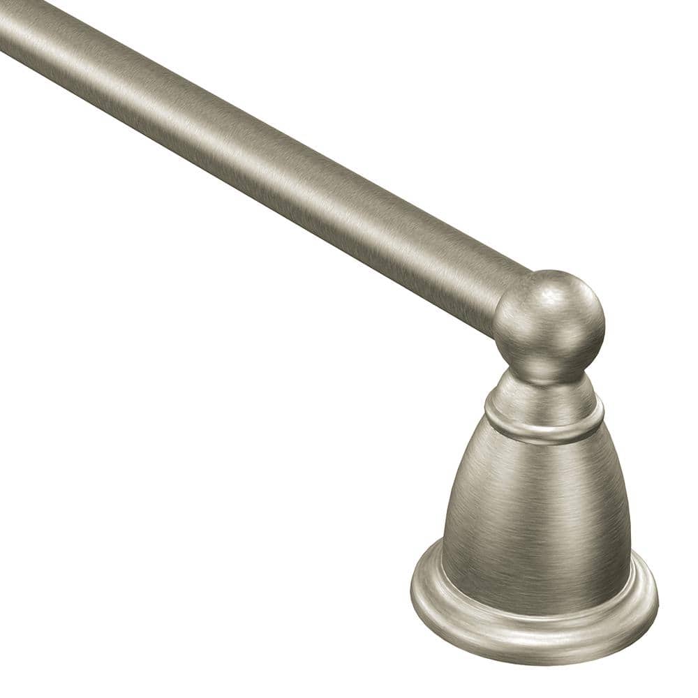 Moen Brantford 3-Piece Bathroom Hardware Set with 24 in. Towel Bar, Paper Holder & Towel Ring, Brushed Nickel