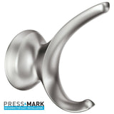 Moen Darcy 4-Piece Press & Mark Bath Hardware Set with 24 in. Towel Bar, Towel Ring, Pivoting Paper Holder and Robe Hook in Brushed Nickel