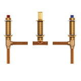 Voss 2-Handle Deck-Mount High Arc Roman Tub Faucet Trim Kit with Valve in Brushed Nickel