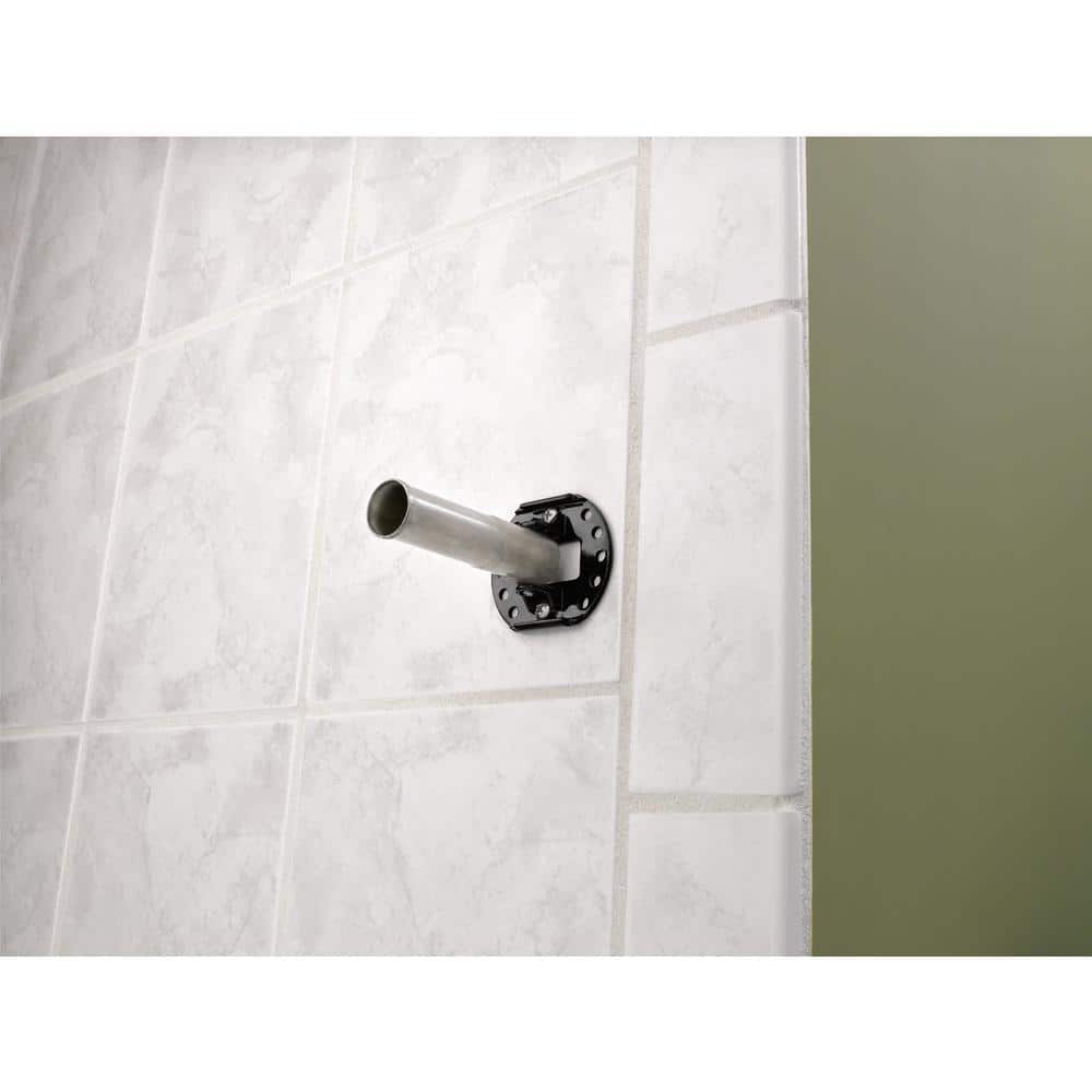 Moen 60 in. Curved Shower Rod with Pivoting Flanges in Brushed Nickel