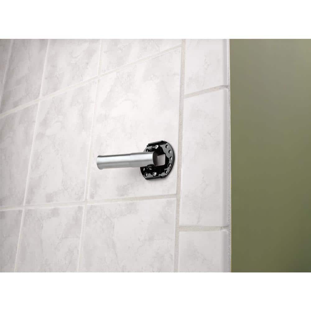 Moen 60 in. Curved Shower Rod with Pivoting Flanges in Brushed Nickel