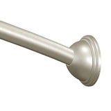 Moen 60 in. Curved Shower Rod with Pivoting Flanges in Brushed Nickel