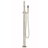 Pfister Modern Brushed Nickel Single-Handle Freestanding Tub Filler with Hand Shower, LG6-1MFK
