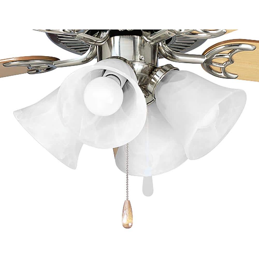 Progress Lighting Fan Light Kits Collection 4-Light Brushed Nickel Ceiling Fan Light Kit