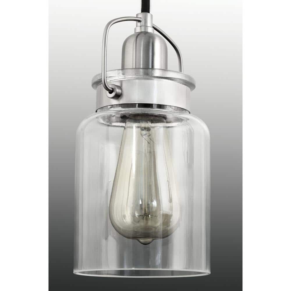 Progress Lighting Calhoun Collection 5-Light Brushed Nickel Chandelier with Shade