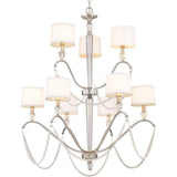 Progress Lighting Stratham 9-Light Brushed Nickel Chandelier