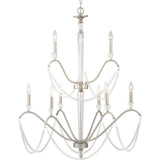 Progress Lighting Stratham 9-Light Brushed Nickel Chandelier