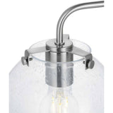 Progress Lighting Berea 4-Light Brushed Nickel Chandelier with Clear Seeded Glass Shades