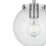 Progress Lighting Berea 4-Light Brushed Nickel Chandelier with Clear Seeded Glass Shades