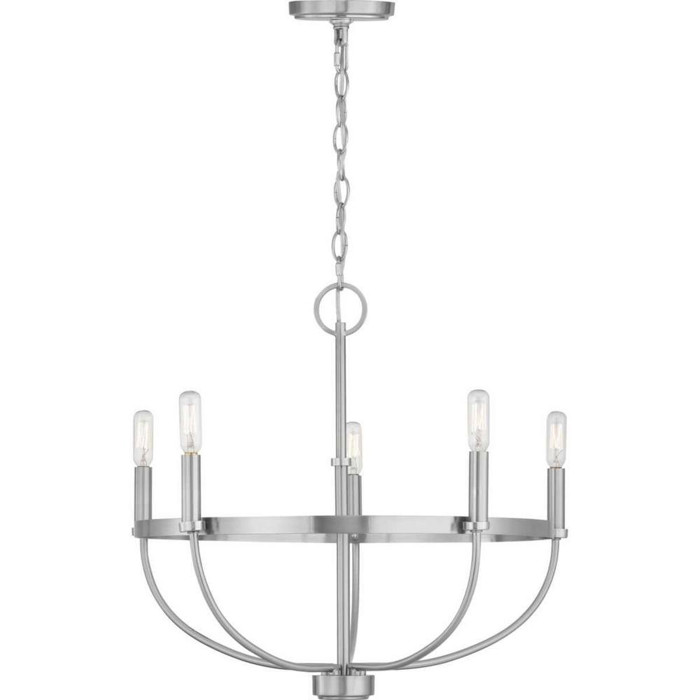 Progress Lighting Camperdown 5-Light Brushed Nickel Chandelier