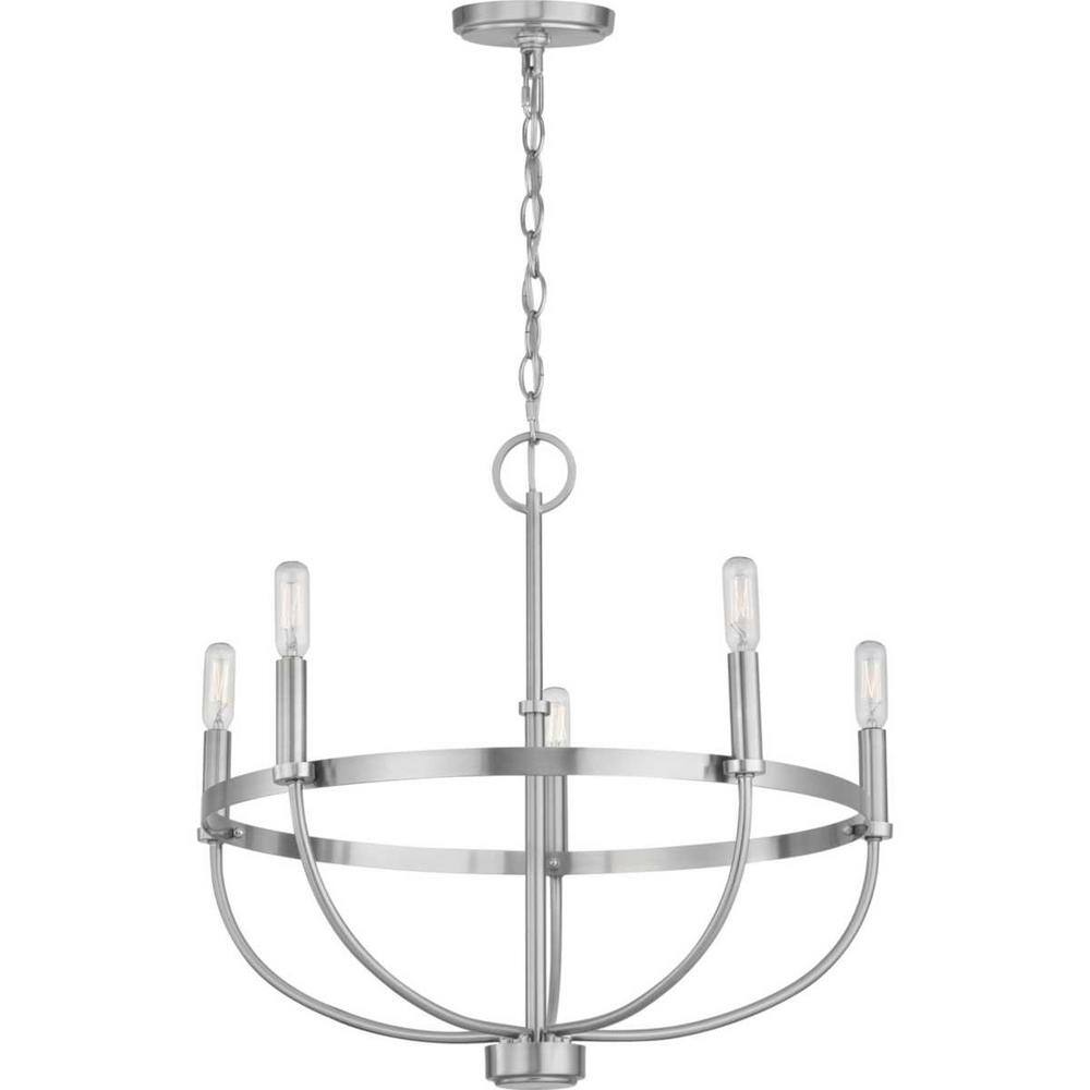 Progress Lighting Camperdown 5-Light Brushed Nickel Chandelier