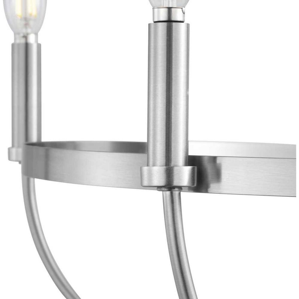 Progress Lighting Camperdown 5-Light Brushed Nickel Chandelier