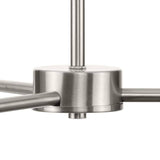 Progress Lighting Haas 50 in. 6-Light Brushed Nickel Modern Organic Chandelier with Opal Glass Shades