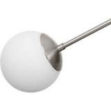 Progress Lighting Haas 50 in. 6-Light Brushed Nickel Modern Organic Chandelier with Opal Glass Shades