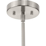 Progress Lighting Haas 50 in. 6-Light Brushed Nickel Modern Organic Chandelier with Opal Glass Shades