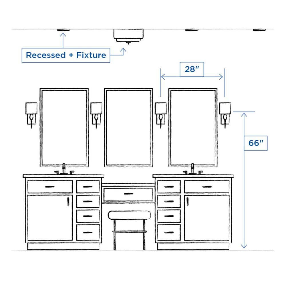 Progress Lighting Leap Collection 3-Light Brushed Nickel Bath Vanity Light, 22.875 in.
