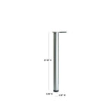 Richelieu 27-1/2 in. Brushed Nickel Metal Round Adjustable Table Legs with Leveling Glides (4-Pack)
