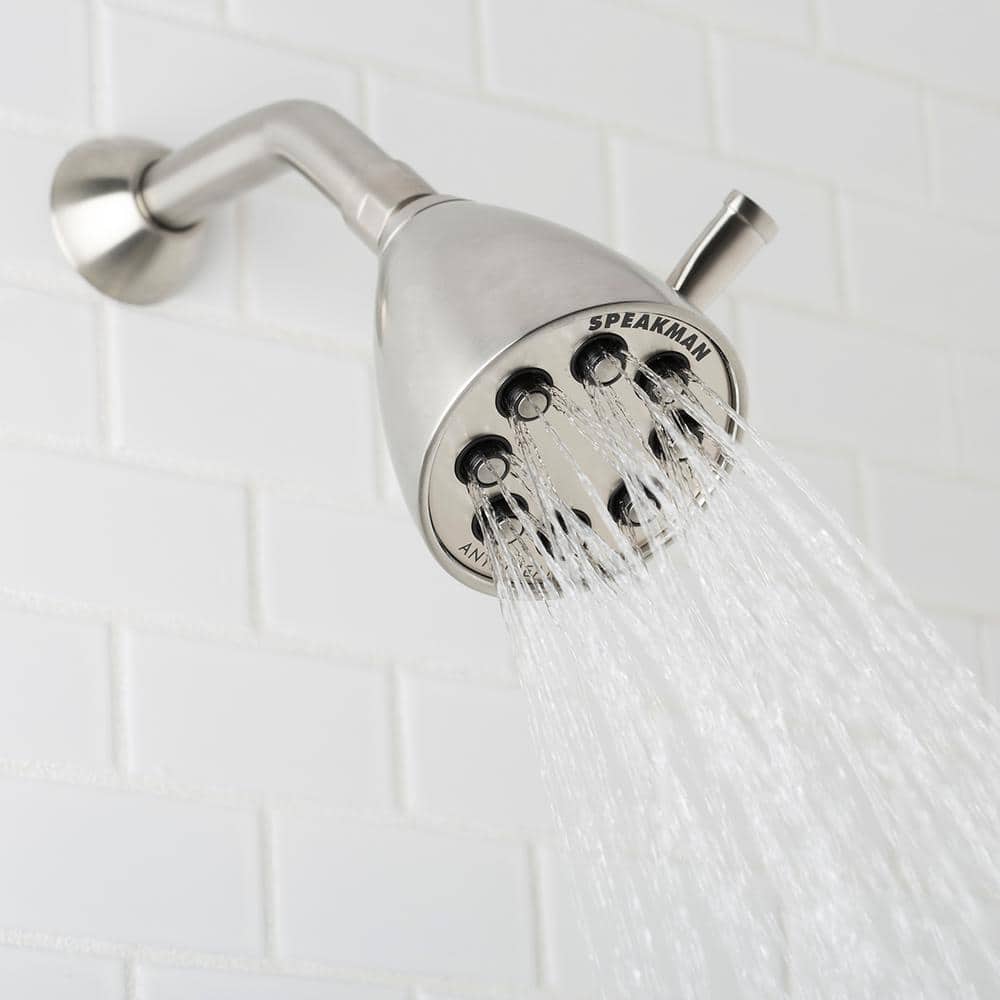 AKDY 3-Spray 3.93 in. Single Wall-Mount Fixed Adjustable Shower Head in Antique Bronze
