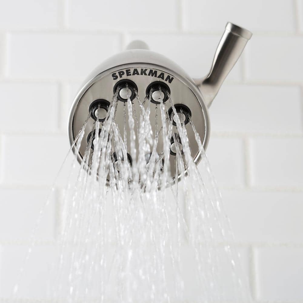 AKDY 3-Spray 3.93 in. Single Wall-Mount Fixed Adjustable Shower Head in Antique Bronze