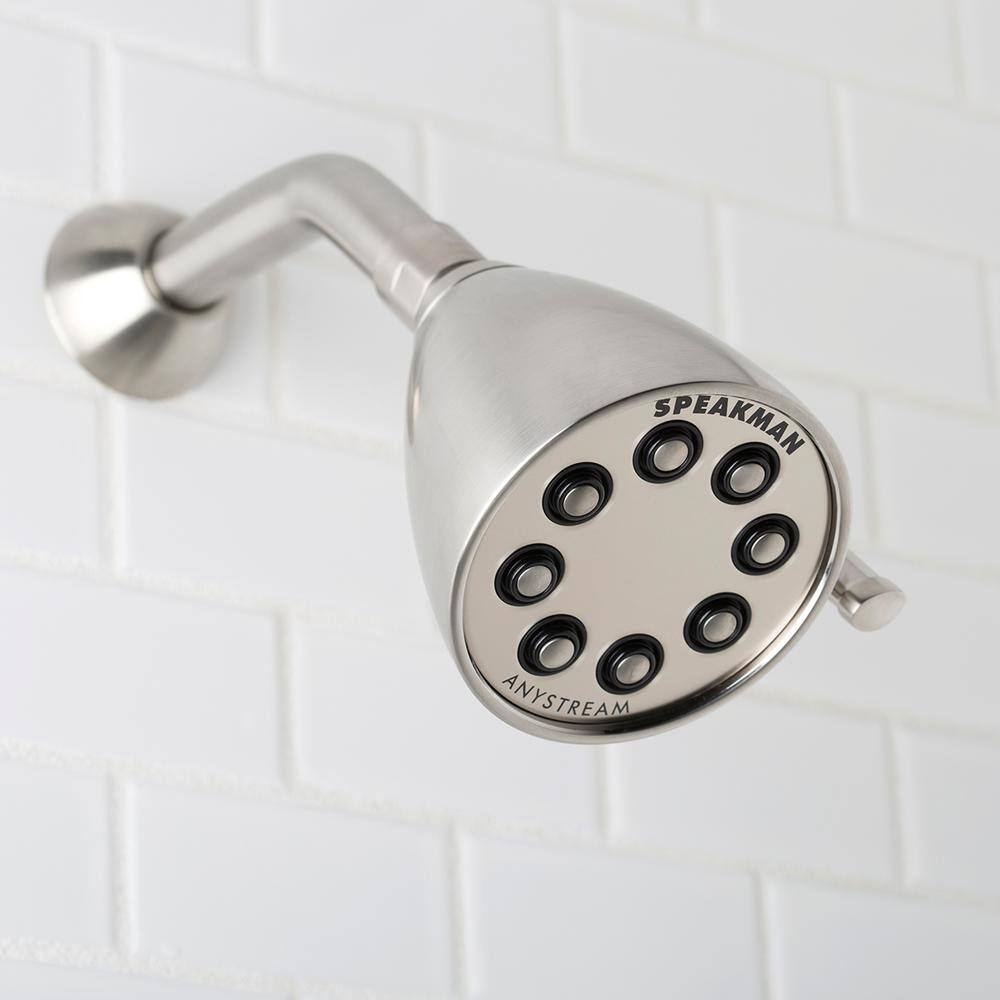 AKDY 3-Spray 3.93 in. Single Wall-Mount Fixed Adjustable Shower Head in Antique Bronze