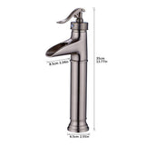 Lukvuzo Modern Contemporary Commercial Metering Single Handle Bathroom Sink Faucet Brushed Nickel