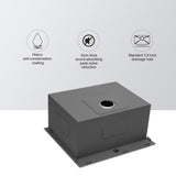 Cadeninc 22x22x12 Single Bowl Drop-In Laundry Utility Sink with Accessories