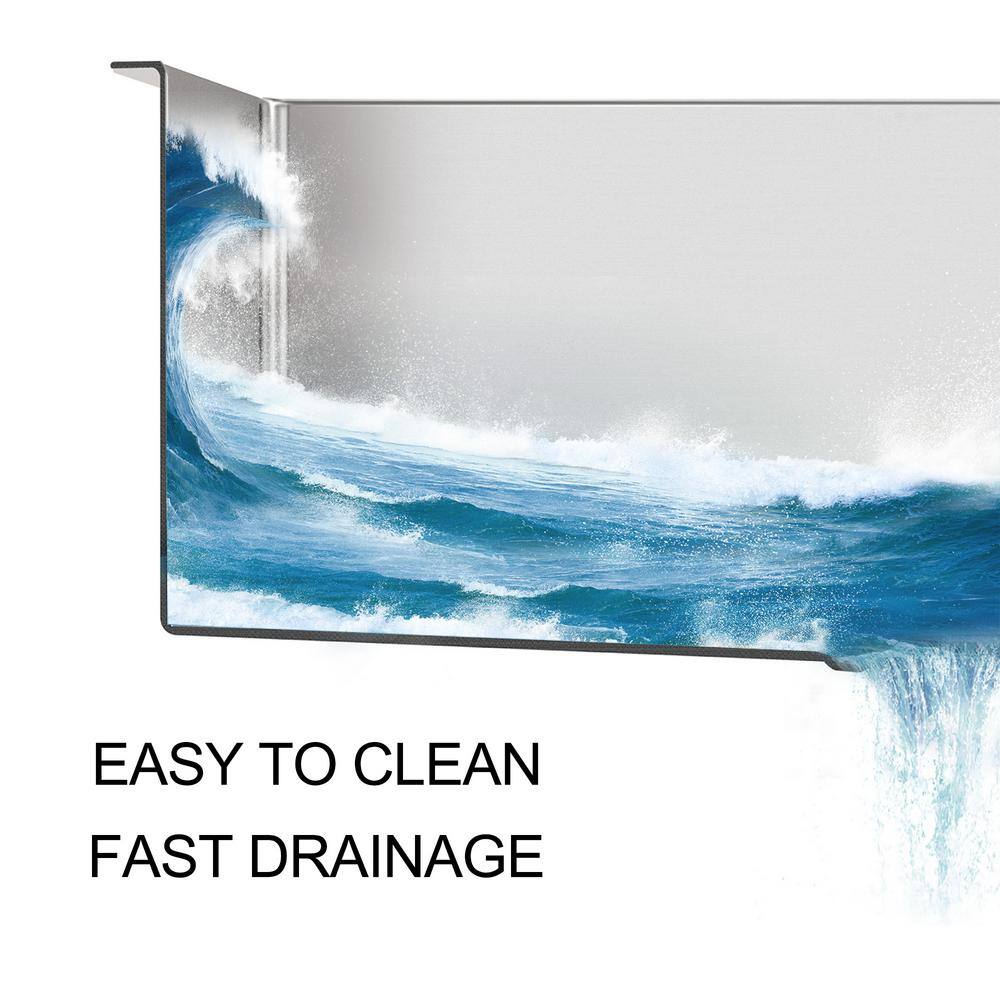 Cadeninc 22x22x12 Single Bowl Drop-In Laundry Utility Sink with Accessories