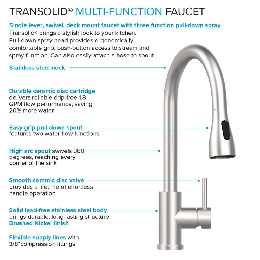 Transolid 15 Gal. 22.1 in. D x 24 in. W Freestanding Laundry Sink with Cabinet in Brushed Satin with Faucet