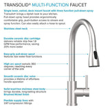 Transolid 15 Gal. 22.1 in. D x 24 in. W Freestanding Laundry Sink with Cabinet in Brushed Satin with Faucet
