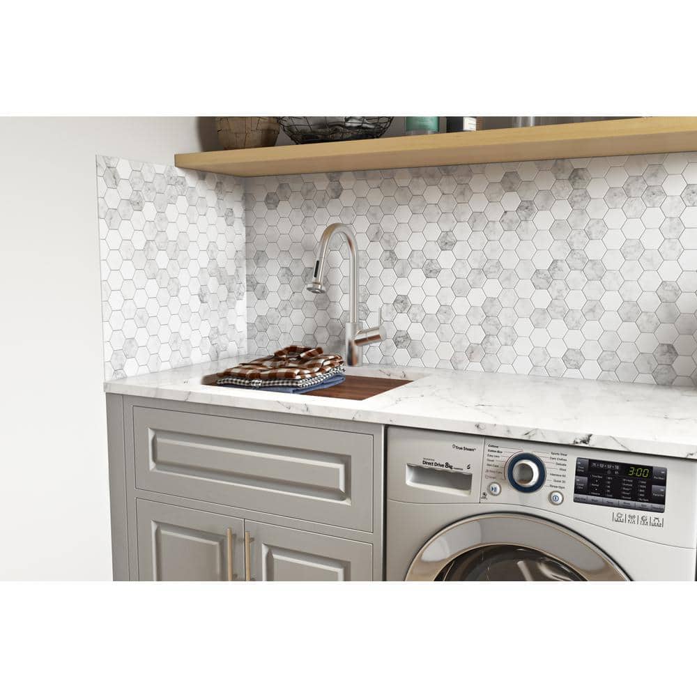 Ruvati 23 in. x 19 in. x 13 in. Single Bowl Undermount Laundry Utility Workstation Sink