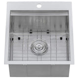 Ruvati 21 x 20 x 12 inch Drop-in Topmount Laundry Utility Workstation Sink 16 Gauge Stainless Steel