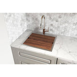 Ruvati 21 x 20 x 12 inch Drop-in Topmount Laundry Utility Workstation Sink 16 Gauge Stainless Steel