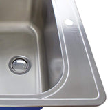 Transolid Meridian 25 in. x 22 in. x 12 in. Stainless Steel Drop-in Laundry/Utility Sink Kit with 4-Hole